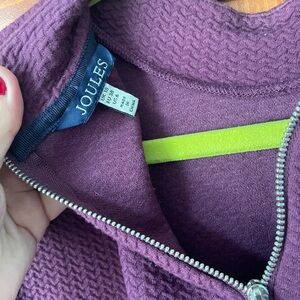 Joules purple high neckline above the knee dress